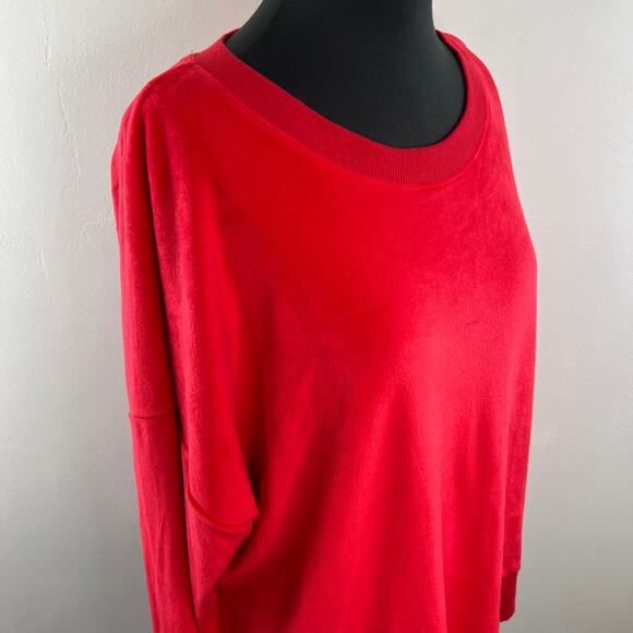 NWT Secret Treasures Red Long Sleeve Lounge Top Crewneck Soft Cozy Size XL - Picture 5 of 12